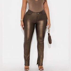 Gia Faux Leather Bronze Skinny Pants NEW 🏷️